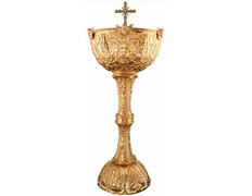 Pila de bronce y acero inoxidable con ruedas