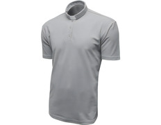 Polo clergyman de manga corta en color gris