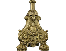 Porta Cruz parroquial de bronce