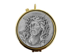 Porta viáticos con el rostro de Jesús en relieve