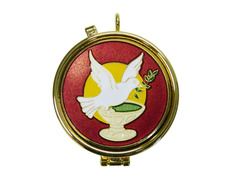 Portaviático con paloma esmaltada