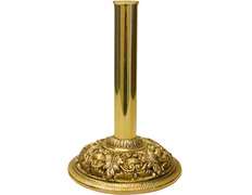 Porta Cruz parroquial fabricado en fundición dorado