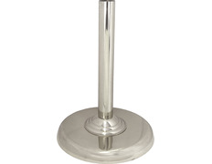 Porta Cruz parroquial de metal con pie liso plateado