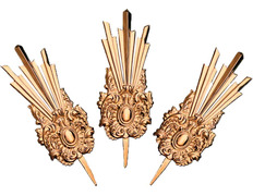 Añadir a la cesta Potencia para figura de Cristo baño de oro Potencia para figura de Cristo baño de oro