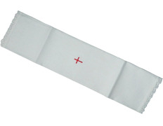 Purificador blanco con Cruz bordada rojo