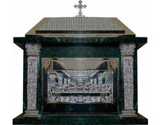 Añadir a la cesta Sagrario de mármol y bronce con baño de plata Sagrario de mármol y bronce con baño de plata