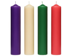 Velas para corona de Adviento  | 4 colores | 5 x 27 cm.
