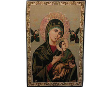 Tapiz Icono Bizantino Virgen Perpetuo Socorro