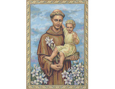 Tapiz de San Antonio de Padua con el Niño