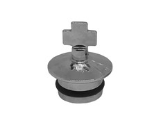 Tapón Cruz para vinajeras de Misa plateado