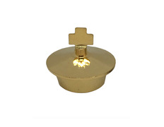 Tapón Cruz para vinajeras religiosas dorado
