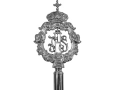 Vara de Hermandad con IHS cromado