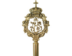 Vara de Hermandad con IHS dorado