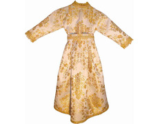 Vestido brocado para imagen de la Virgen María