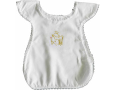 Vestido de Bautismo con bordado de Ángel con vela