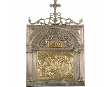 Vía Crucis de bronce con baño de plata