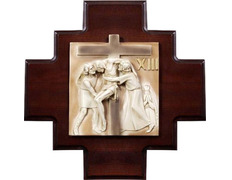 Vía Crucis con estaciones de marmolina con Cruz