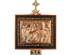 Añadir a la cesta Vía Crucis de bronce con marco de madera Vía Crucis de bronce con marco de madera