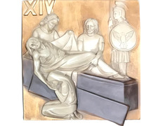 Vía Crucis con 15 estaciones de marmolina