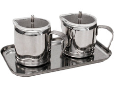 Vinajeras de acero inoxidable con tapa