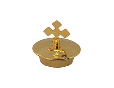Tapón con Cruz | Repuesto para vinajeras dorado