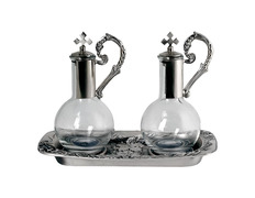 Vinajeras magnéticas fabricadas en metal plateado