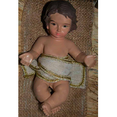 Niño Jesús con cuna para Nacimiento