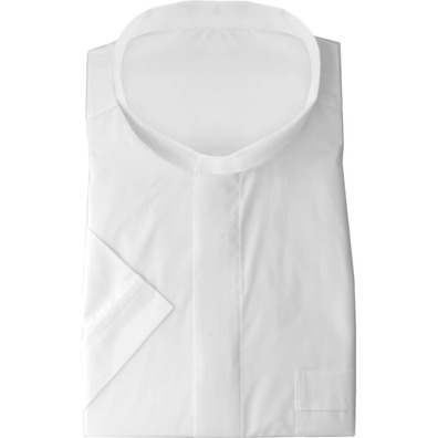 Camisa con alzacuellos para sacerdote |  Blanca M/C