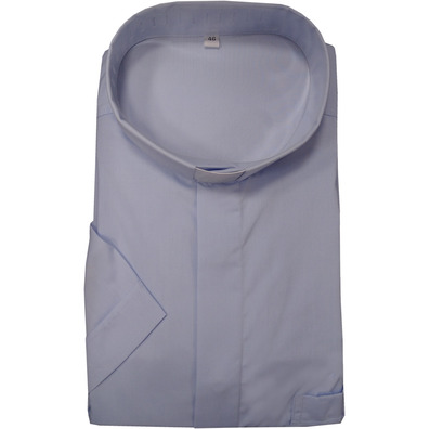 Camisa azul celeste clergyman M/C