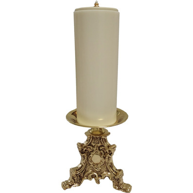 Candelabros con vela de iglesia | 8 cm.