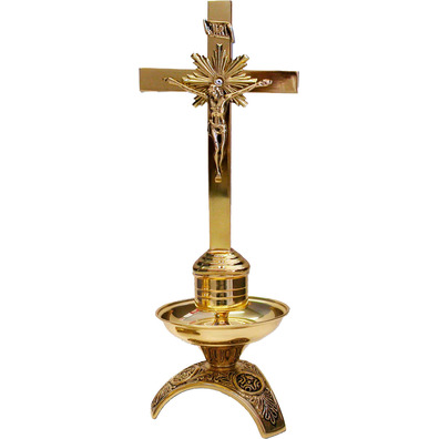 Candelero de mesa con Cruz | Fundición