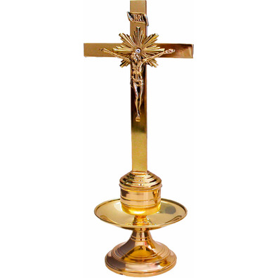 Candelero de mesa con Crucifijo