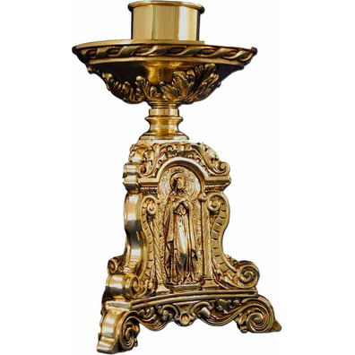 Candelero de mesa en bronce con Imagenes
