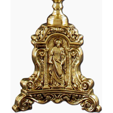 Candelero de mesa en bronce con Imagenes