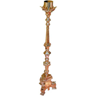 Candelero de pie en bronce - 100 cm. de altura