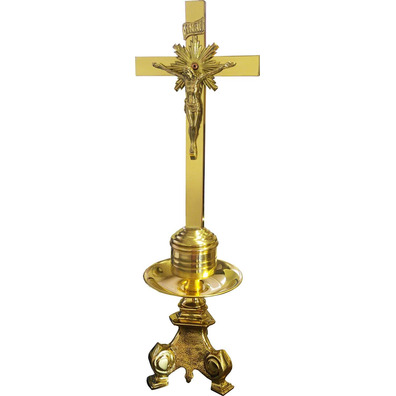 Candelero para altar con Crucifijo