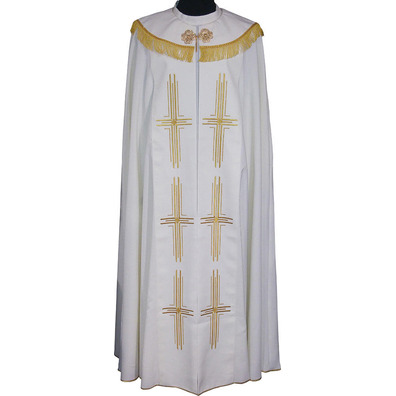 Capa pluvial de poliéster en los cuatro colores litúrgicos blanco