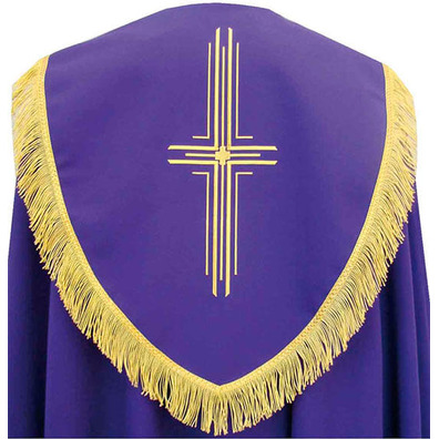 Capa pluvial de poliéster en los cuatro colores litúrgicos morado