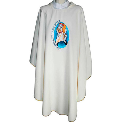 Casulla con bordado oficial Año Santo de la Misericordia