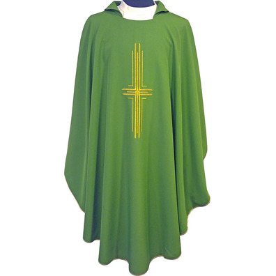Casulla con Cruz bordada | Cuatro colores litúrgicos verde