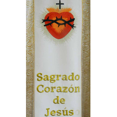 Casulla con galón central Sagrado Corazón