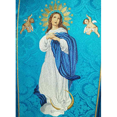 Casulla mariana bordada | Virgen Purísima