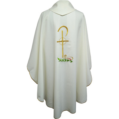 Casulla sacerdotal bordada | Precio económico beige