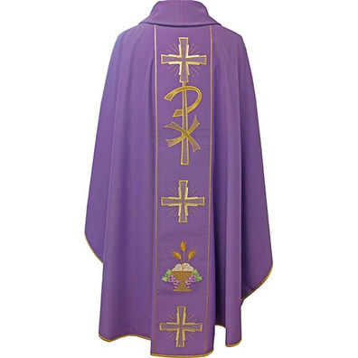Casulla en los cuatro colores litúrgicos | Poliéster morado