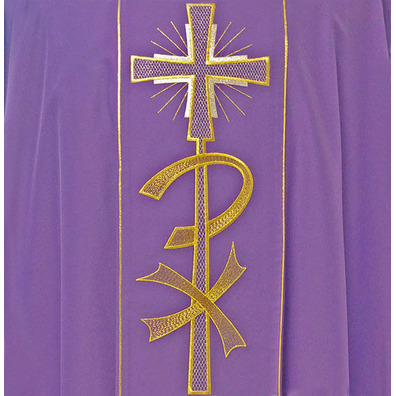 Casulla en los cuatro colores litúrgicos | Poliéster morado