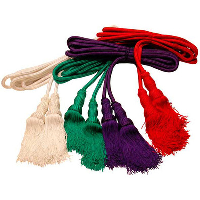 Cíngulo de rayón en los cuatro colores litúrgicos