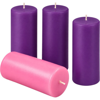 Velas de Adviento grandes | 2 colores | 6 x 15 cm.