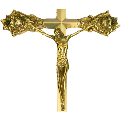 Crucifijo de bronce para pared