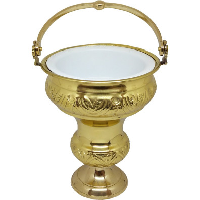 Acetre dorado con hisopo | 20 cm.