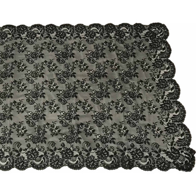 Mantilla rectangular negra para Semana Santa